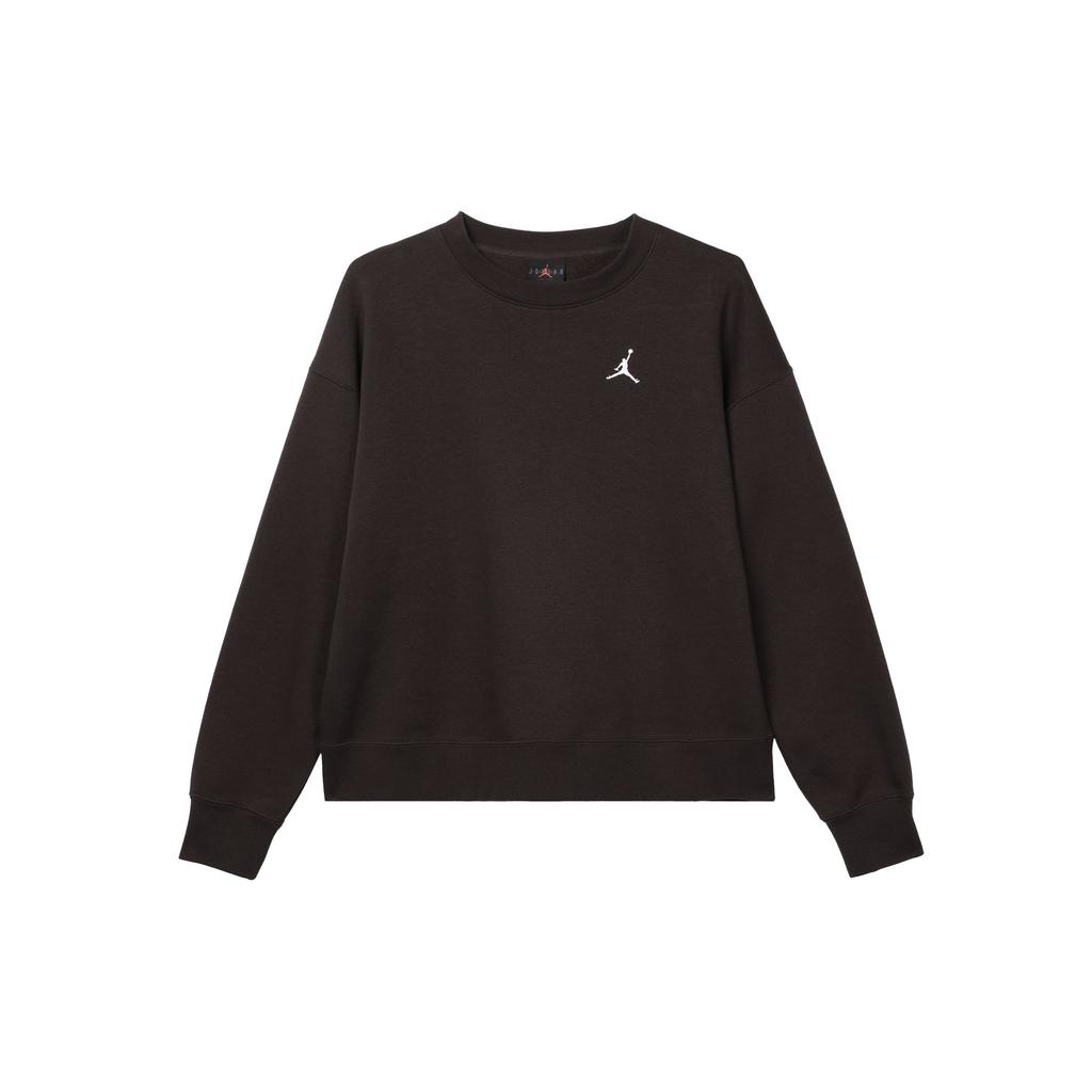 Jordan Brooklyn Plain Velvet Sweatshirt Women Tops Velvet-Brown FN4492-220