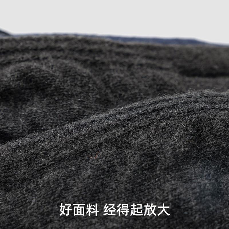 Double-layer thickened knitted simple warm and cold-proof outdoor battery car windproof men's winter windproof riding gloves