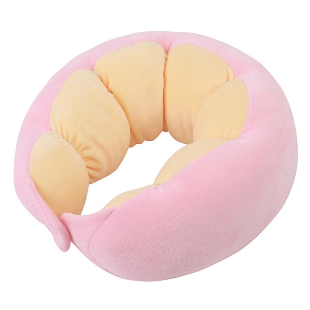 Portable Travel Pillow Extra-Soft Breathable Adjustable Neck Support Cushion Pillow Washable Non-Fading For Car Travel Office