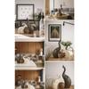 Home Décor Elephant Family Matte Finish Ceramic Figurines - (Set of 3, Matte Brown)