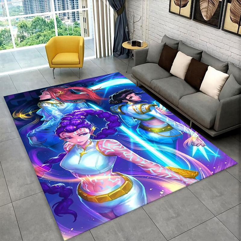 Kpop Demonų Medžiotoja Rumi Mira Zoey Animacinių Filmukų Grupės Kilimas Žaidimų Kambariui Miegamajam Svetainei Sofai Namų Dekoras, Plotinis Kilimas Neslystantis