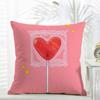 Art Sweet Sweet Pink Candy Cushion Cover Daily Washable Linen Pillowcase Soft For Sofa Bed Home Room Decor
