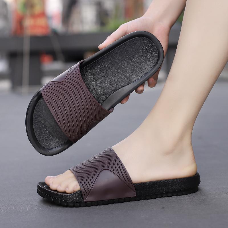 Summer Men Slippers Indoor Home Slides Bathroom Shoes Breathable Outdoor Sandals Clogs Beach Slippers Flip Flops For Male 38-49