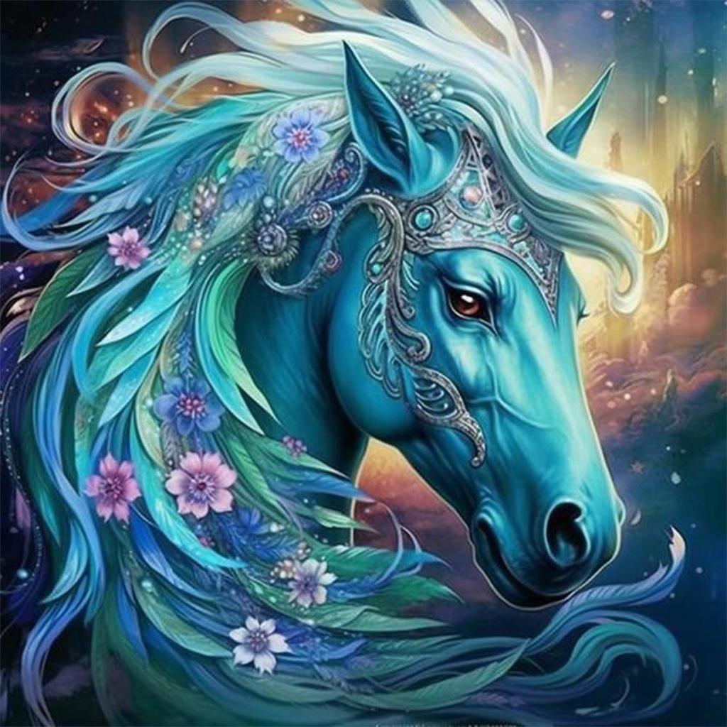 5D DIY Full Round Drill Diamond Painting Horse Kit Home Decoration Art Craft