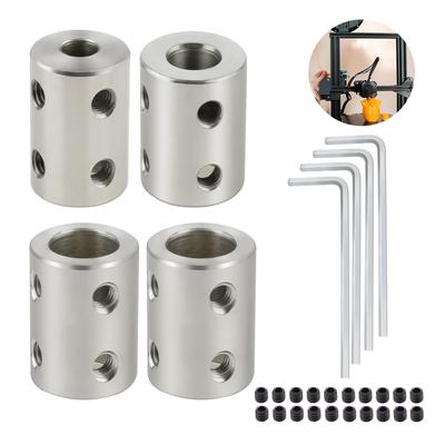 Starre Wellenkupplung Motor Kupplung Verbinder Hülse 5mm/8mm/10mm #45 Stahl Silber für 3D Drucker / RC Roboter / Automodellwelle / DIY Encoder