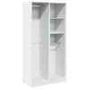 Vidaxl Wardrobe, White, 100X50X200 Cm, Wood-Based Material
