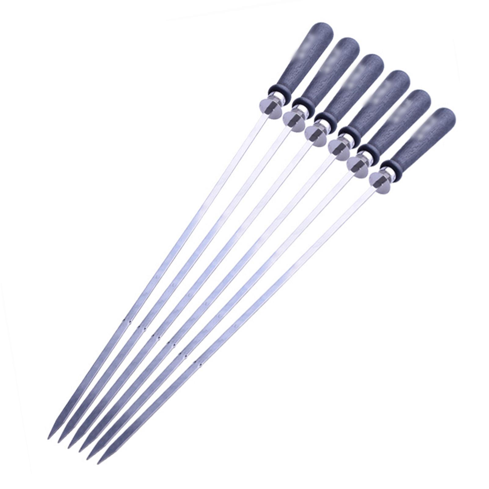 

Barbecue Skewer Grilling Kabob Reusable Metal Skewers Heavy Duty Stainless Steel BBQ Shish Kabob Tools for Hot Dog Meats Fish Vegetables Steak