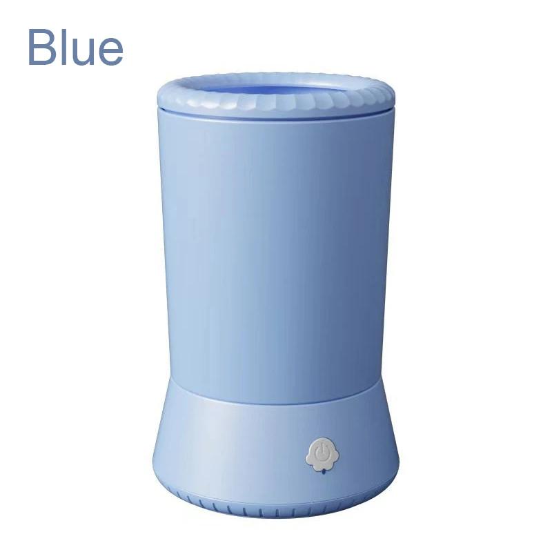 

Automatic Dog Paw Washer Electric Pet Foot Cleaning Cup Portable Cat Paw Cleaner with Soft Silicone Bristles синий