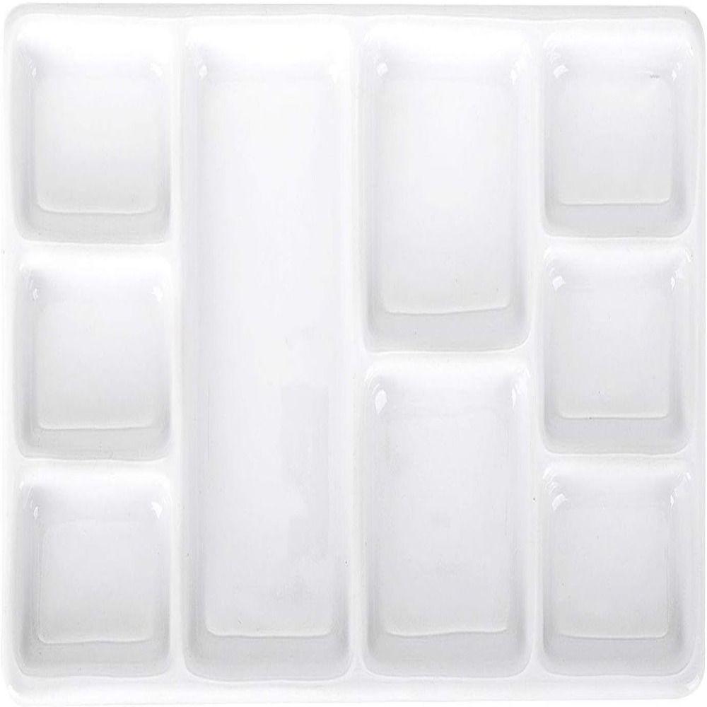 

Поднос для смешивания колодцев палитры акварели 9 фарфора прямоугольника керамический для акриловой картины маслом