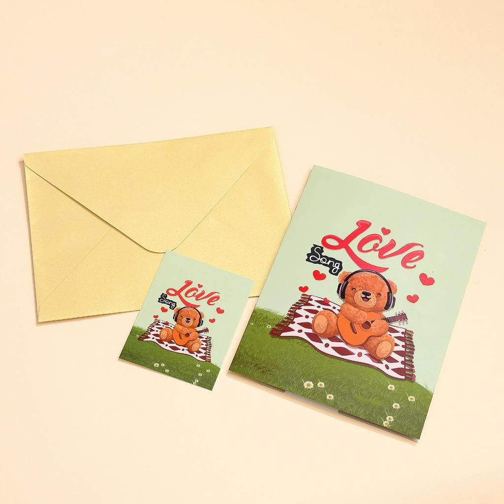 3D Bear Pop-Up Greeting Card - Cute Bear Paper Sculpture Card, Standing Decor, Birthday Gift