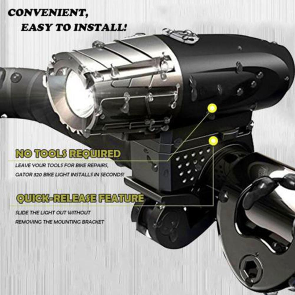 USB Rechargeable Bright LED Bicycle Bike Front Headlight and Rear Tail Light Set