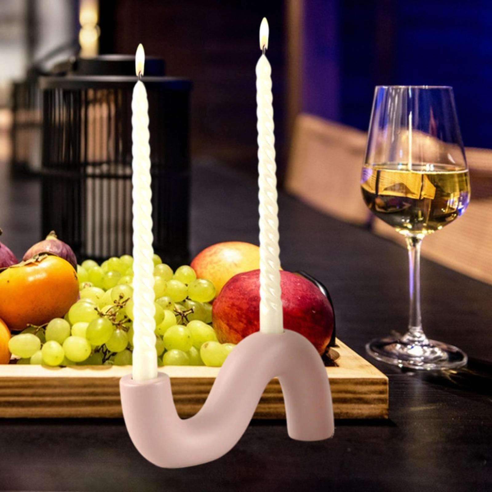 

Подсвечник керамический подсвечник канделябр декоративный для столовой обеденный стол домашний 20x4x10cm