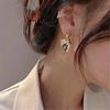 Floral Heart Shape Earrings Dainty Spring Design Comfort Fit Alloy Ear Accessories for Daily Wear