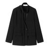 Elegant Belted Casual Blazer Women Spring Autumn Loose Fit Tied Sleeve Slimming Office Suit