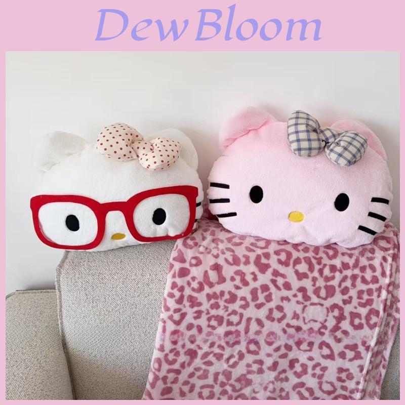 Hello Kitty Cartoon Cat Plush Blanket With Embroidered Design For Office Napping