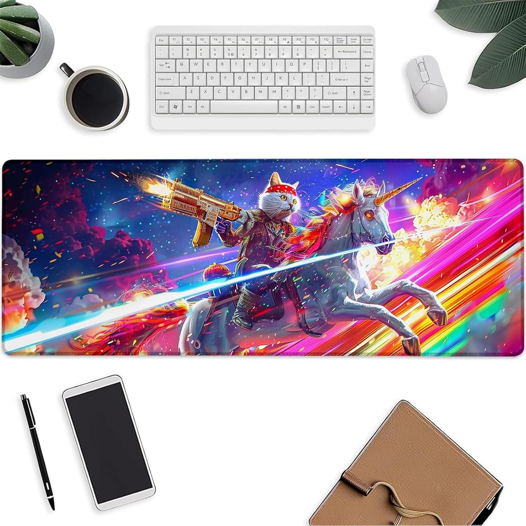 Cute Unicorn Mouse Pad Rainbows Keyboard Mat Laptop Computer Protector Nonslip Rubber Large Mousepads Gifts Desk Office Deskmat