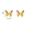 Bow Flower Stainless Steel Earring for Women Mama 18K Gold-plated Stud Earring Wedding Jewelry Accessories Valentine's Day Gifts