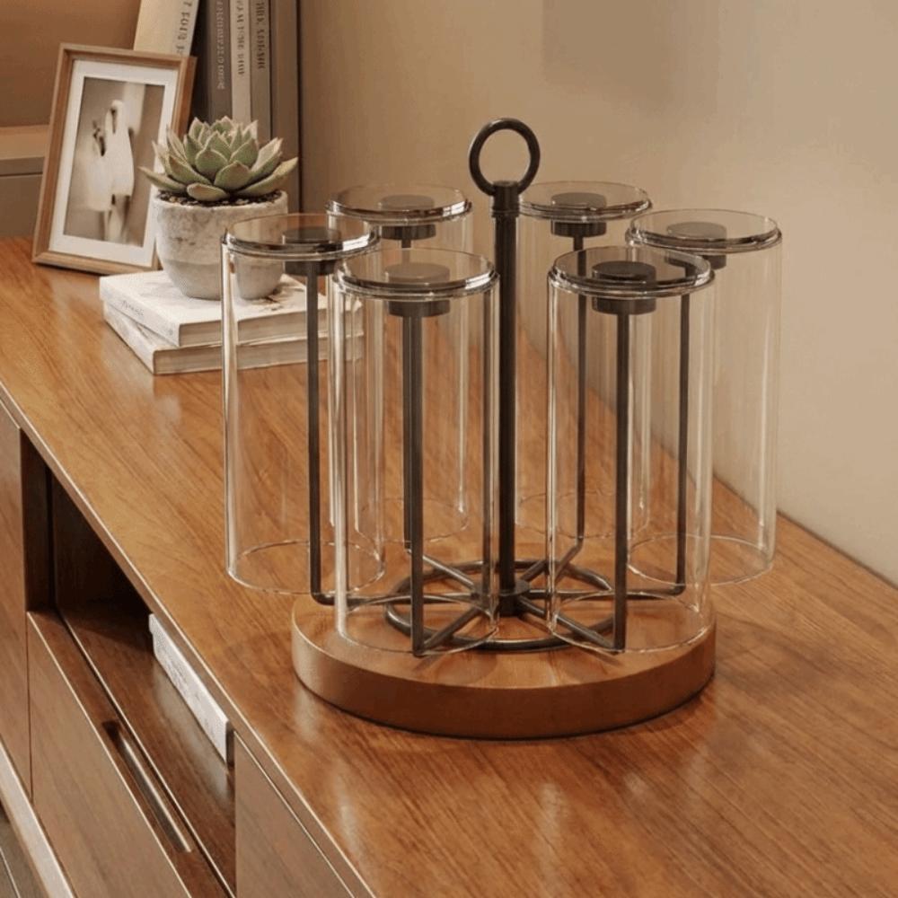 Non-Slip Upside Down Cup Holder Large Capacity Glass Cup Storage Rack Mug Storage Rack Home