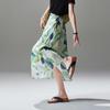 SOFSIL 2026 Summer Ramie Floral A-line Skirt