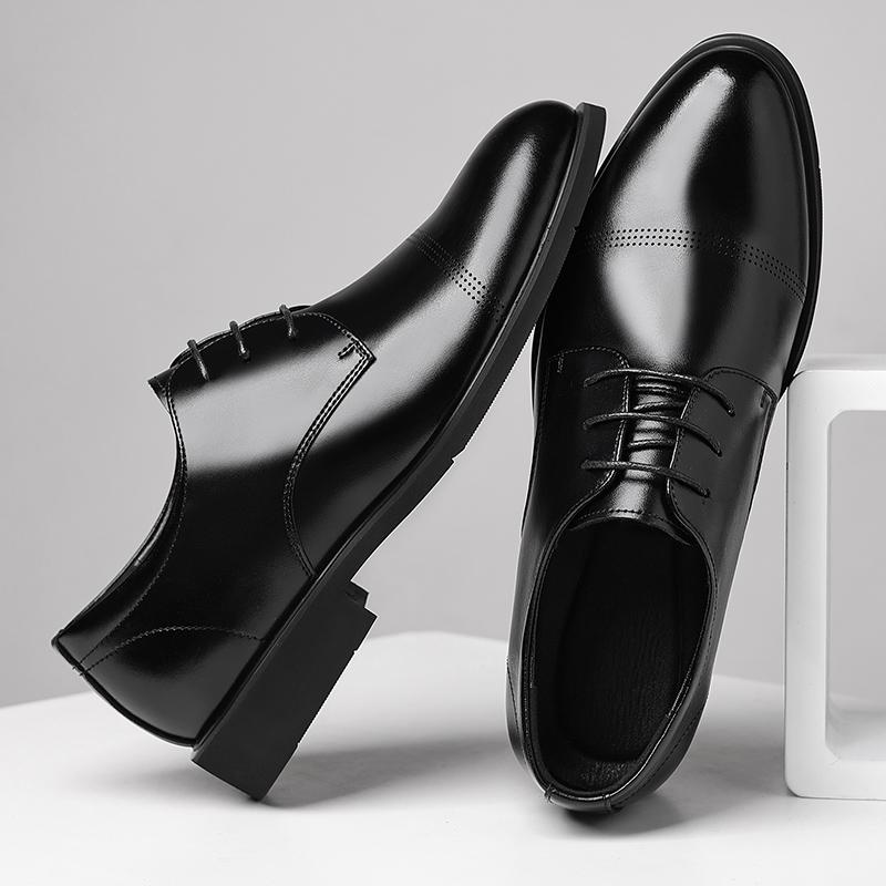Classic Men's Leather Oxford Shoes Fashion Men Business Dress Shoes British Casual Social Shoe Simple Male Formal Dress Footwear