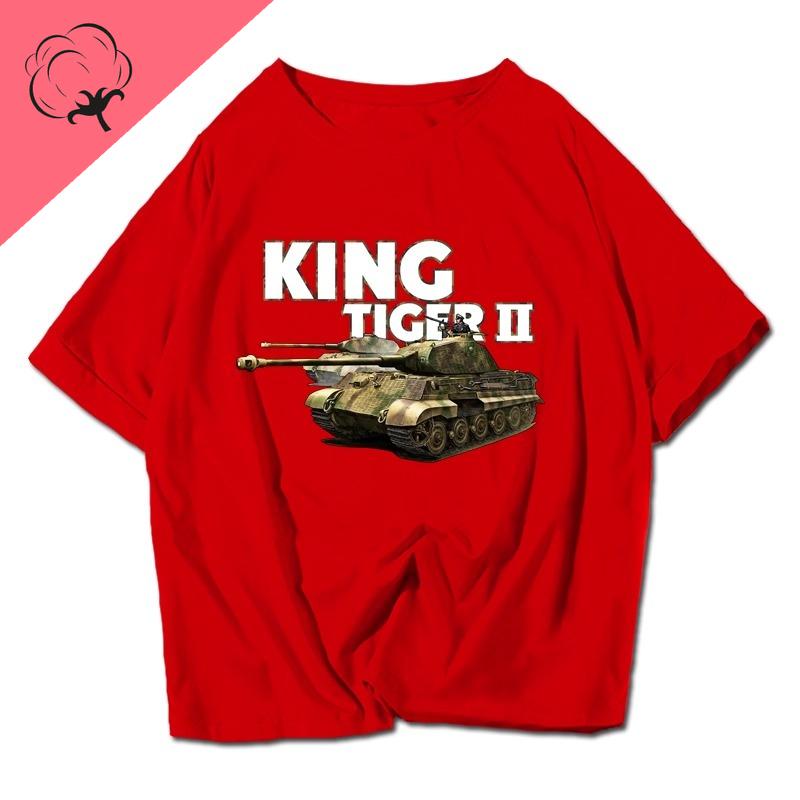 World War Ii Tank World Tiger M4 Military Enthusiast Short Sleeved TShirt Cotton Vintage Unisex Clothes