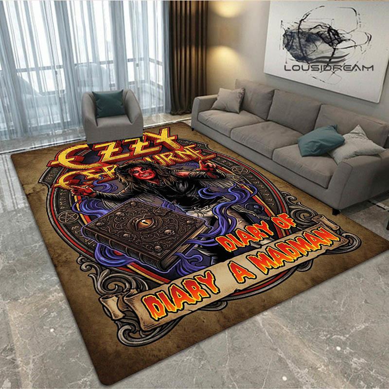 Tappeto stampato Ozzy Osbourne Soggiorno camera da letto tappeti antiscivolo Tappetino yoga zerbino Tappeto da esterno tappeto kawaii regalo di compleanno
