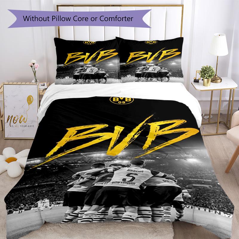 Borussia Dortmund Bedding Set Breathable Duvet Cover With Pillowcases Home Decoration Birthday Gift