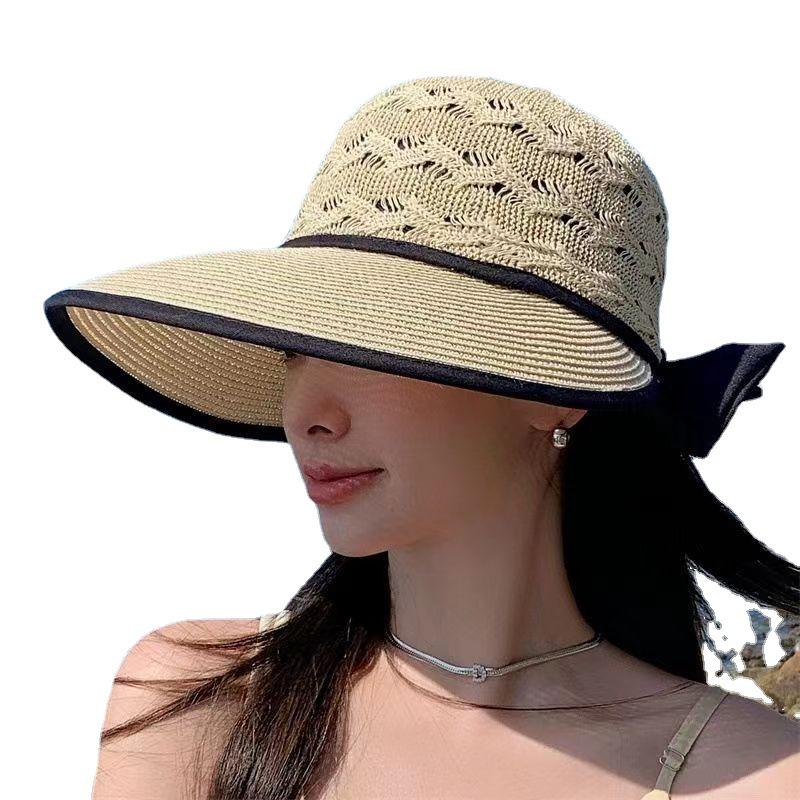 Korean Style Mesh Wide Brim Sun Hat: Women's Summer Beach & Travel Sun Protection Cap