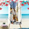 Custom Name Holly Hobbie Print Beach Towel, Large Soft Quick Dry Towel for Beach Camping Swimming_xia