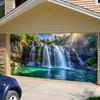 2D Turquoise Lake Waterfall Garage Banner Outdoor Holiday Decoration