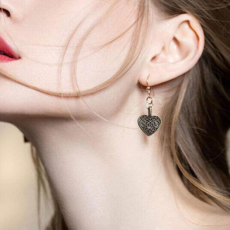 Vintage Alloy Heart Charm Pendant For Handmade Necklace Jewelry Accessories Lightweight Crafting Supplies