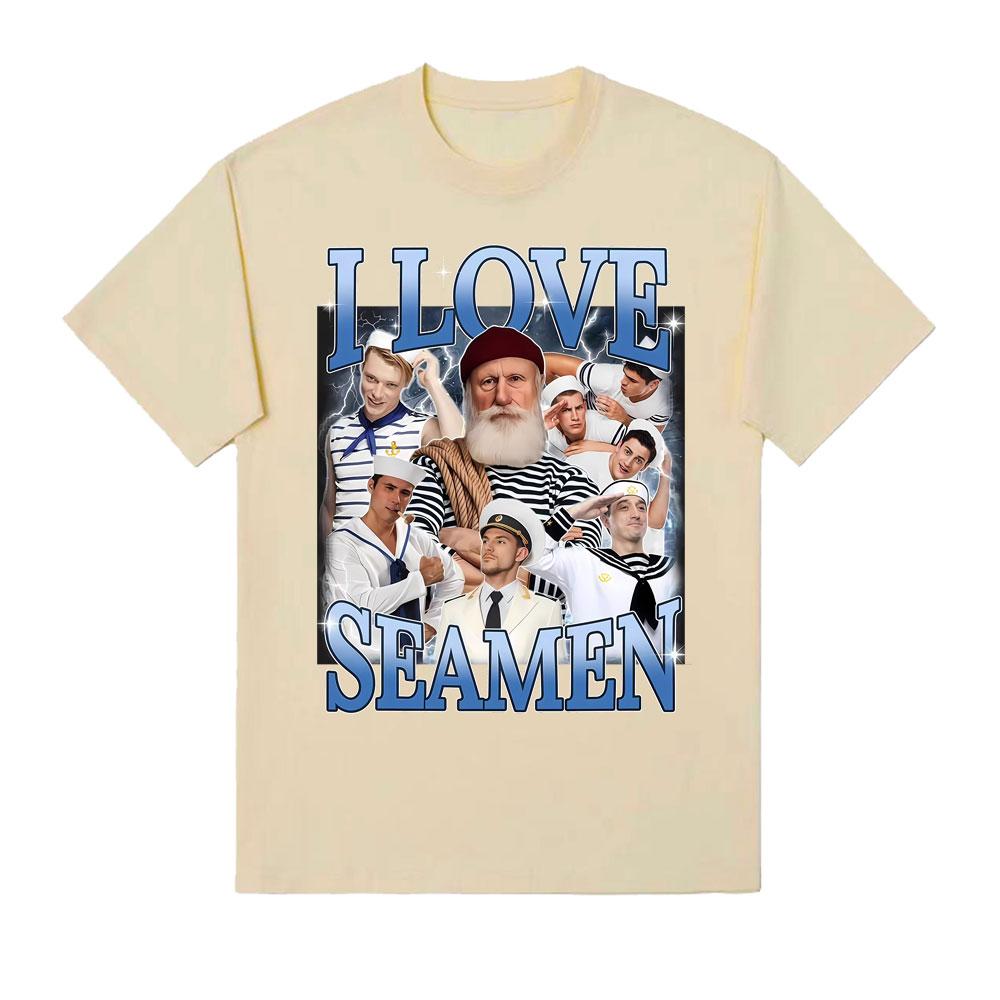 

I Love SeaUnisex Cursed Sailor Meme Graphic TShirt Unisex Women Fashion Pure Cotton TShirt Streetwear Oversized ONeck Loose T Shirts 4XL