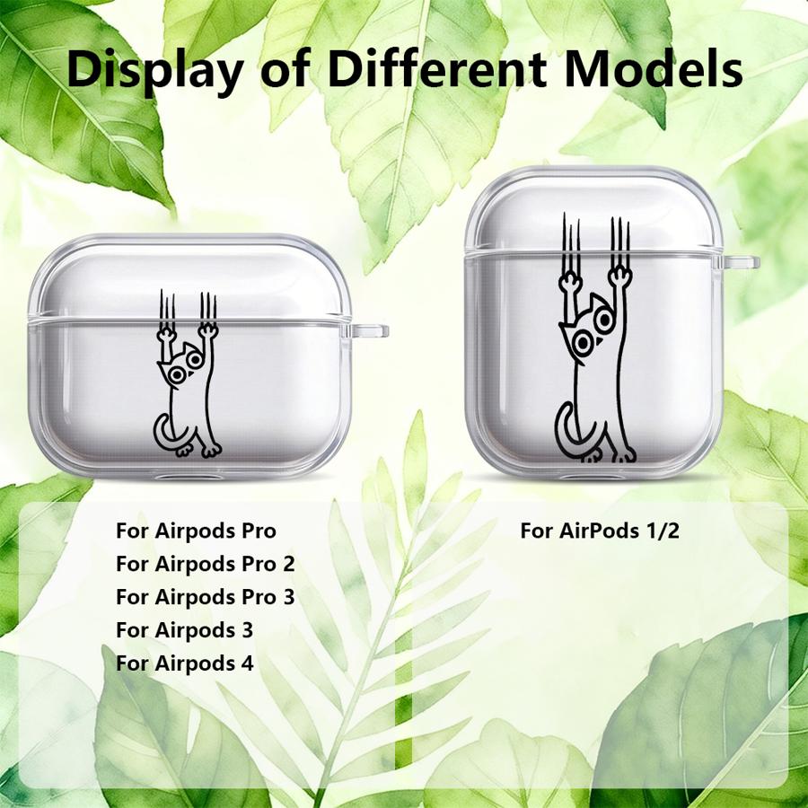Cartoon Dog Cat Case For Airpods 2 4 Pro3 1 Pro2 Pro 3 Clear Earphone Cases Cover