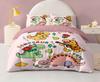 Capa de Edredom Divertida de Dinossauro Para Crianças Meninos Meninas Adolescentes Decoração de Quarto Animal Dinossauro Desenho Animado Capa de Edredom Conjunto de Roupa de Cama 2 Peças Com Zíper