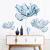 Large 110*180cm Nordic Blue Flower Wall Sticker Self Adhesive Painting for Bedroom Sofa Living Room Background Wall Decoration Home Decor