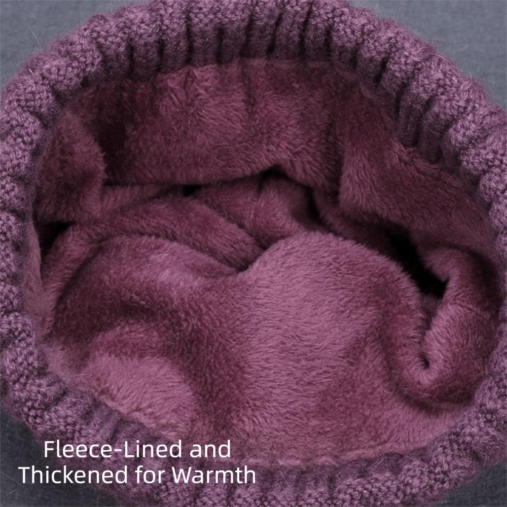 Solid Color Beanie Cap Thickened Winter Cap New Knit Hat Cold Weather