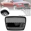 Black Front Honeycomb Bumper Grill Grille Fit A6 C6 2004-2008 Pre-Facelift