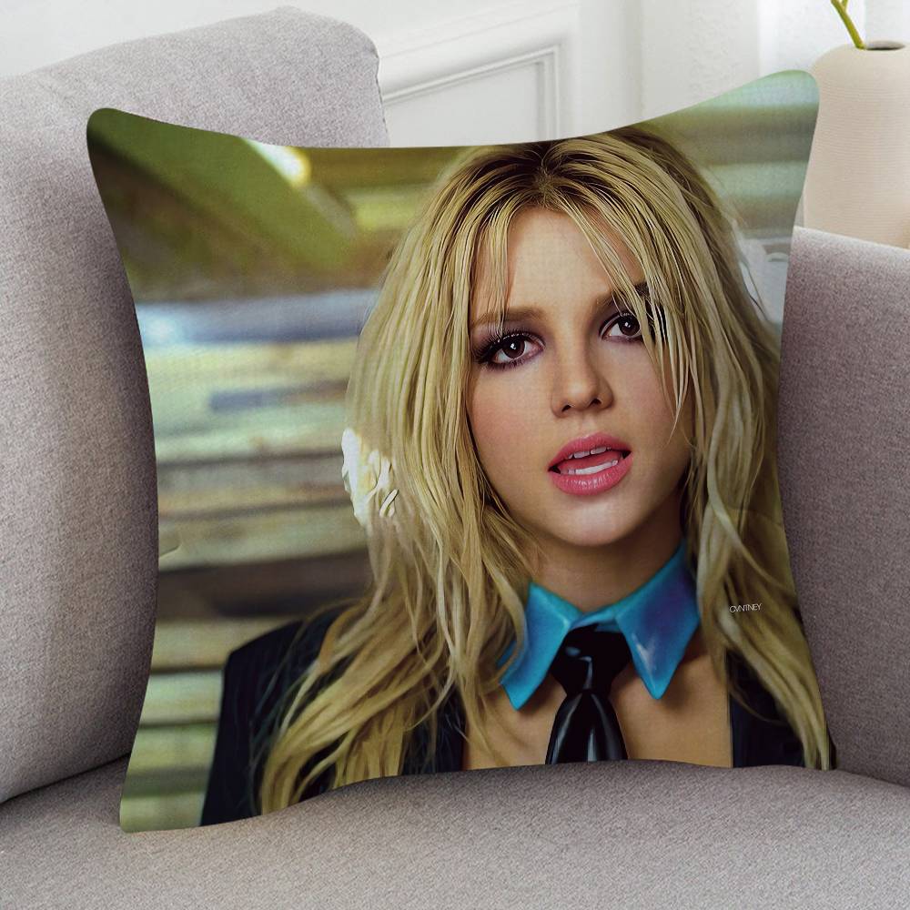Sängerin Britney Jean Spears Zeichentrickserie Quadratisches Kissenbezug Weiche Taille Sofa Kissenbezug Schlafzimmer Zimmer Kissenbezug