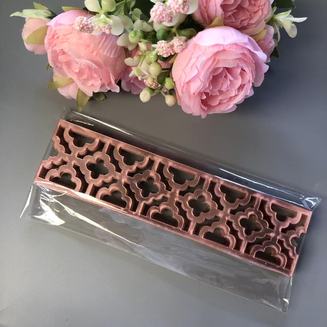 

6/12 шт. Акриловые зеркальные наклейки на стену для границ, угловых линий, кромочные полосы для гостиной, офисные стены, украшение для дома 20x5 см 6pcs 20cmx5cm розового золота