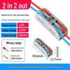 PCT Push-in Quick Wiring Terminal and Branch Connector for Stranded/Solid Wire, 2-in 2-out