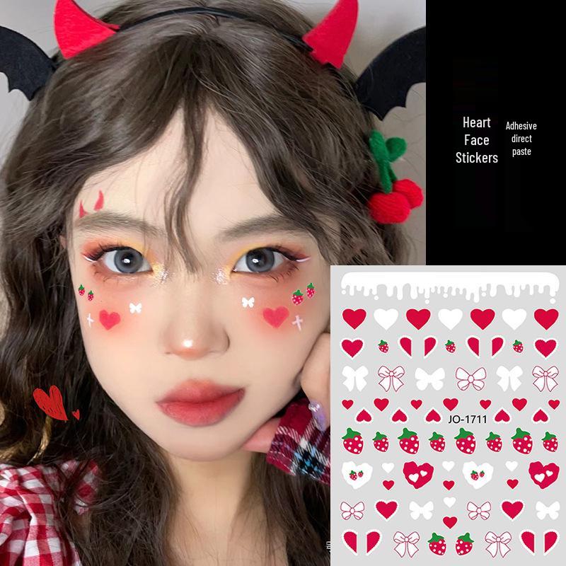 Świąteczne naklejki na twarz i paznokcie z płatkami śniegu: Zimowa Kraina Czarów Naklejki do Makijażu