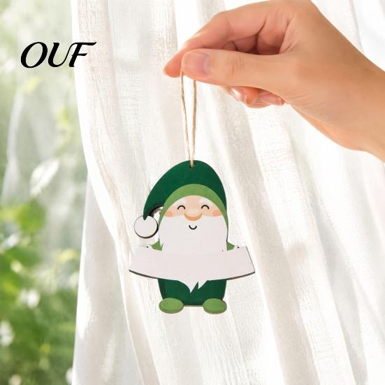 DIY Holiday Hanging Decorations Christmas Wooden Ornament, Cute Bear Gingerbread Gnome Cat Dog Personalized Winter Gifts for Tree, Party Home