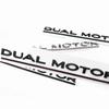ABS Dual Motor Letters Rear Boot Tailgate Trunk Logo Emblem Badge Car Sticker Decal for Tesla Model 3 Model X Model S Y