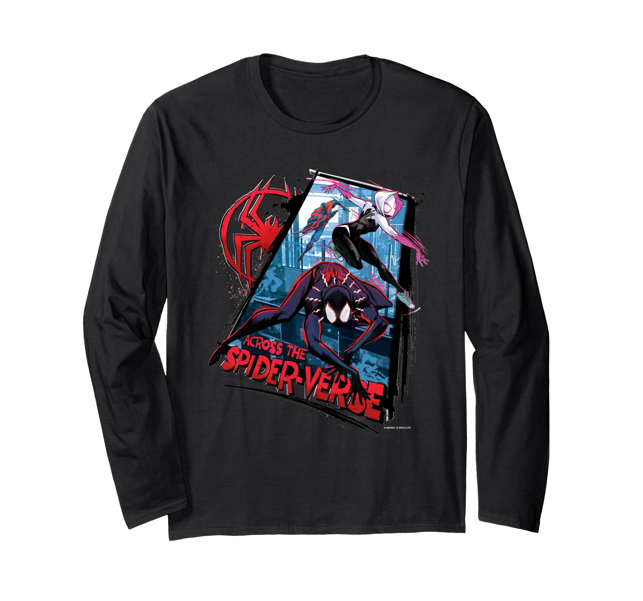 

Marvel s Spider-Man: Across the Spider-Verse Miles, Gwen, and Miguel Long Sleeve T-Shirt