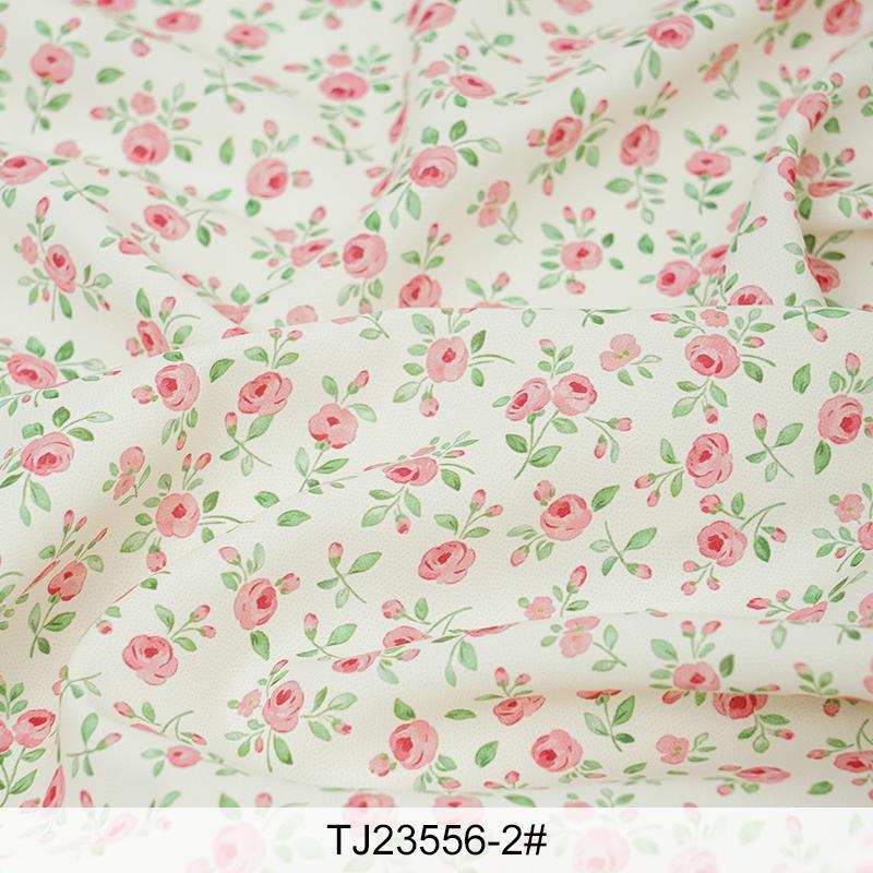 0.5m/1m/2m Soft Breathable Small Floral Print Chiffon Fabric for Summer Dresses Children's Clothing Skirts DIY Sewing Fabric