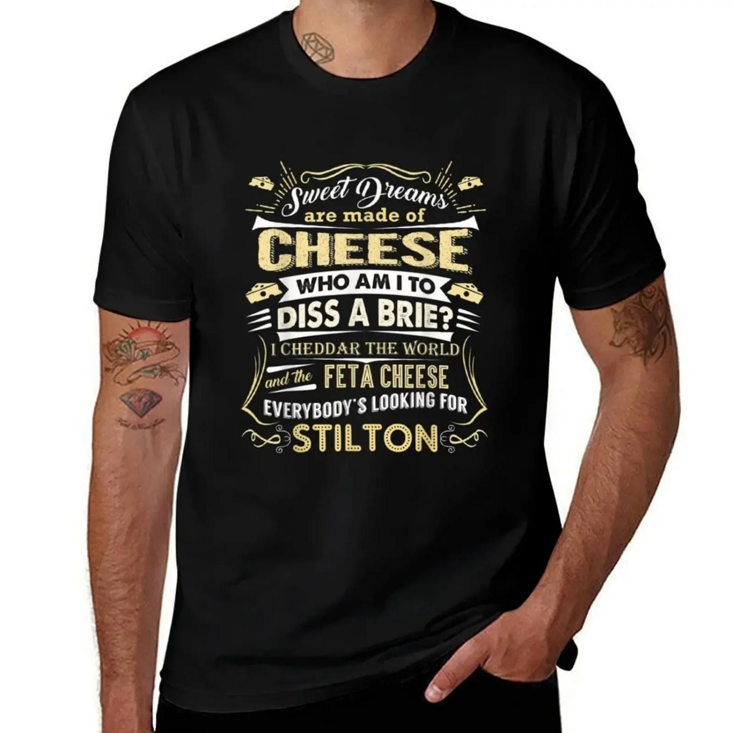 

Sweet Dreams Are Made of Cheese T-Shirt Clothes Blue Archive Fruit of The Loom Mens T Shirts S чёрный