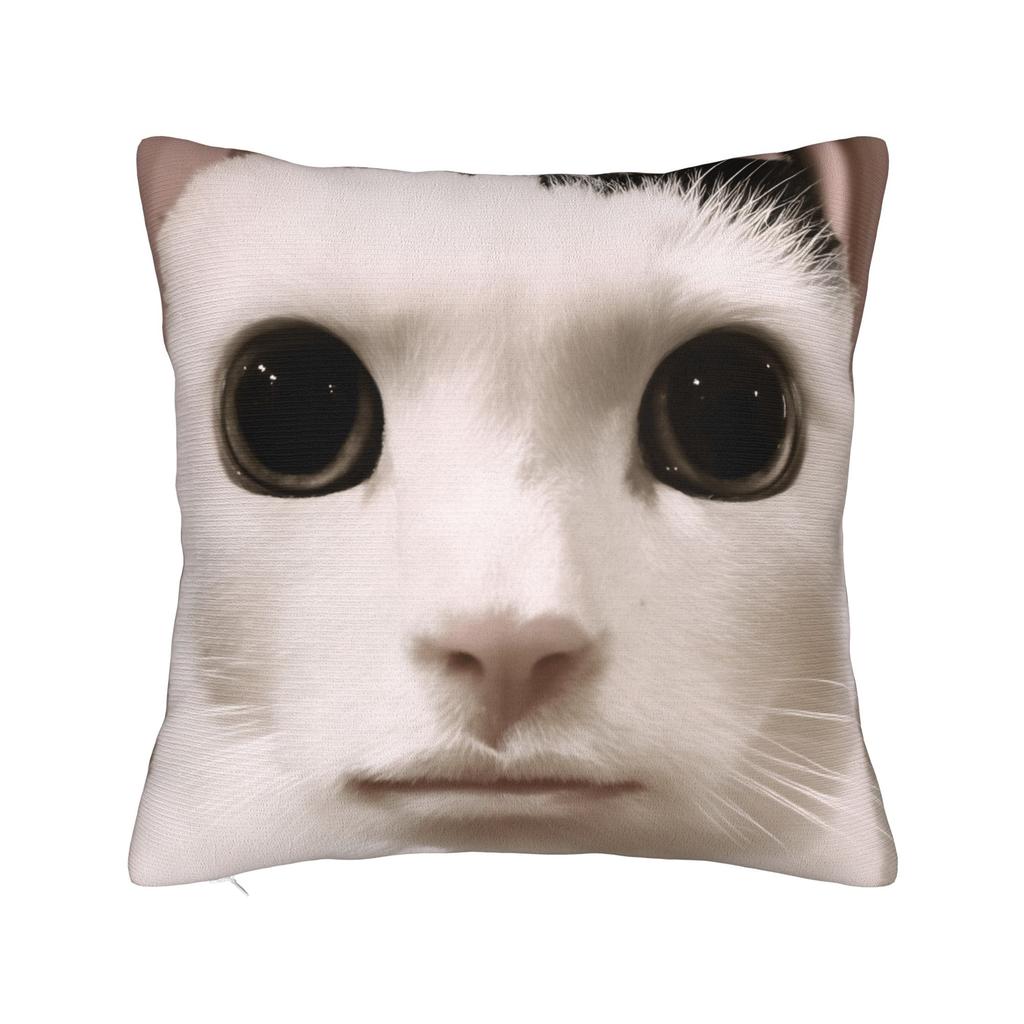 Pet Cat Funny memes Pillow Case  Retro Trendy Pillow Cover Comfy Pillowcases For Sofa Couch Bed Living Room