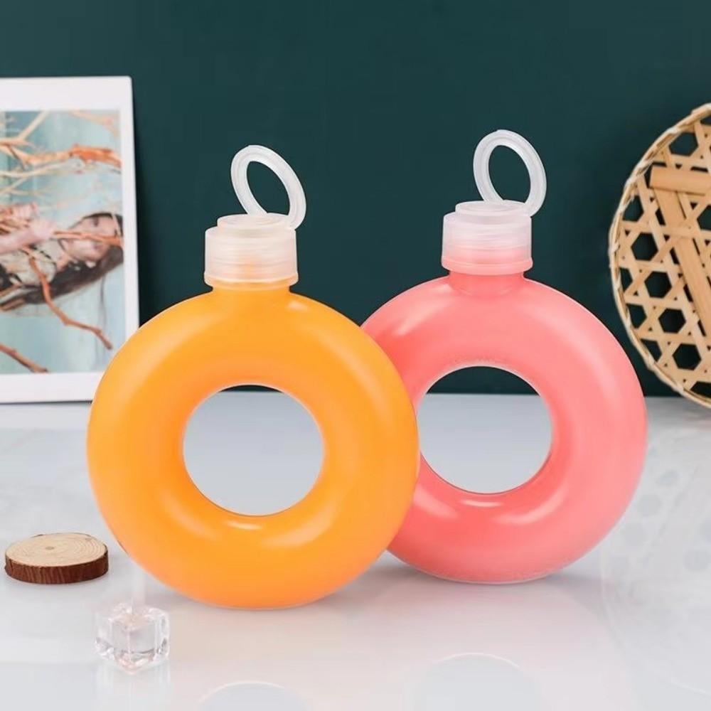 350ML Donut Kids Water Bottle Transparent Leak-Proof Drinking Bottle Travel Anti Fall Sports Water Bottle