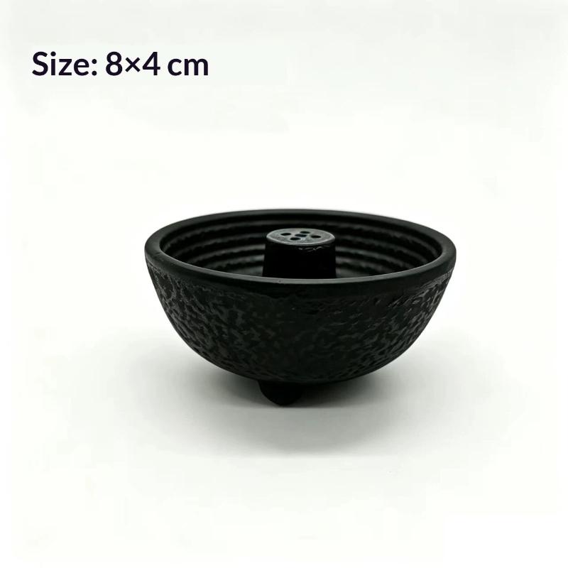 Mini Cast Iron Sandalwood Incense Holder Sage Smudge Pot Burner Home Decor Suitable For Meditation Yoga Halloween