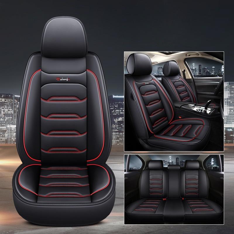 All-Season Universal Car Seat Covers, Full Coverage PU Leather Car Seat Covers, Five-Seat Car Seat Cushions, Full Set of Five-Seat Car Covers